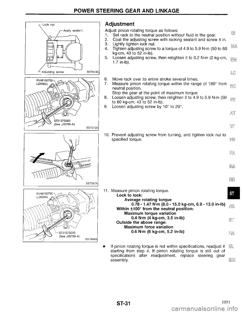 INFINITI QX4 1997 Factory Service Manual 1051 INFINITI QX4 1997 Factory Service Manual 1051