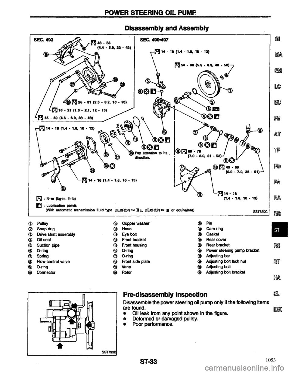 INFINITI QX4 1997 Factory Service Manual 1053 INFINITI QX4 1997 Factory Service Manual 1053