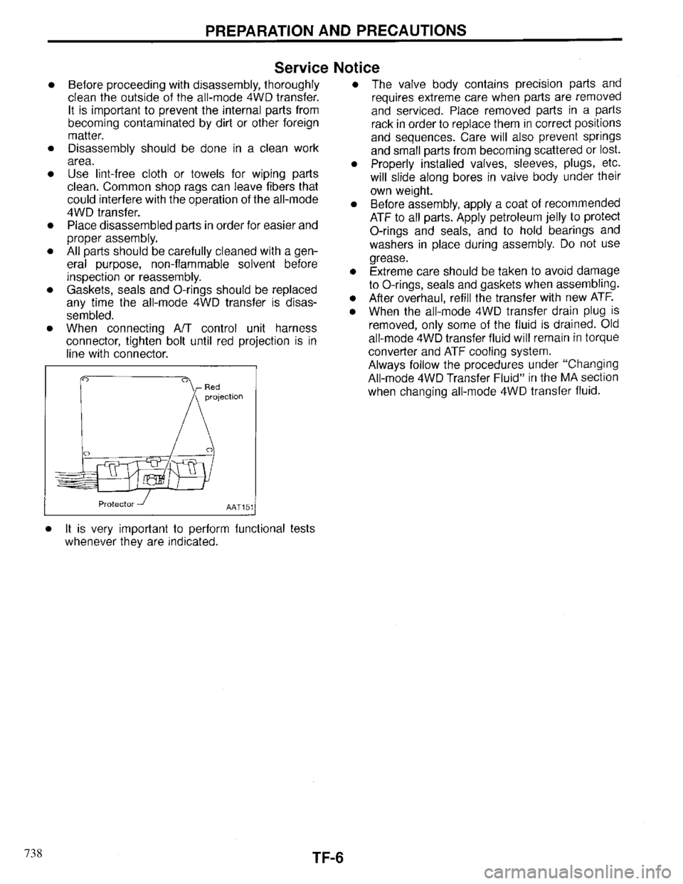 INFINITI QX4 1997 Factory Service Manual 738 INFINITI QX4 1997 Factory Service Manual 738