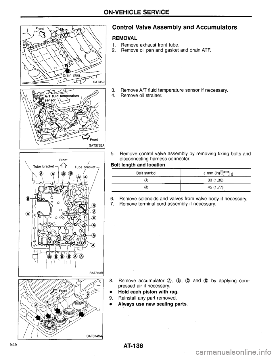 INFINITI QX4 1997 Factory Service Manual 646 INFINITI QX4 1997 Factory Service Manual 646