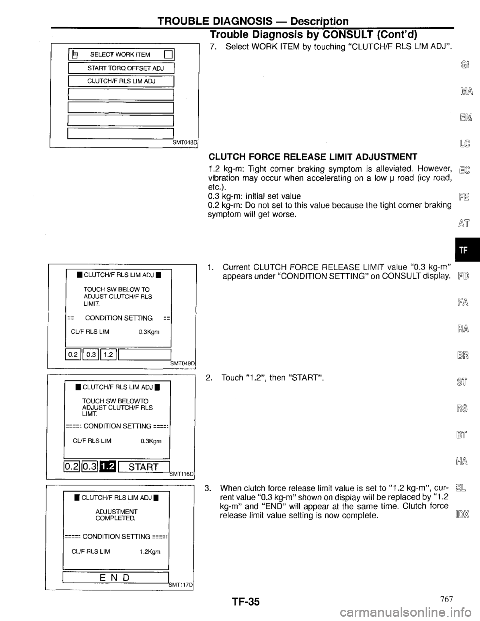 INFINITI QX4 1997 Factory Service Manual 767 INFINITI QX4 1997 Factory Service Manual 767
