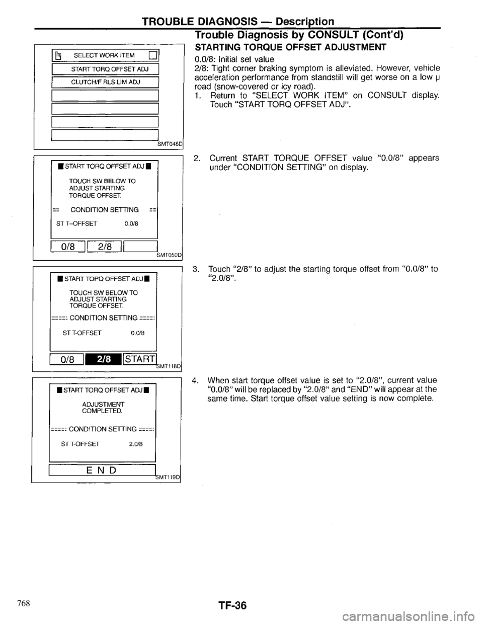 INFINITI QX4 1997 Factory Service Manual 768 INFINITI QX4 1997 Factory Service Manual 768