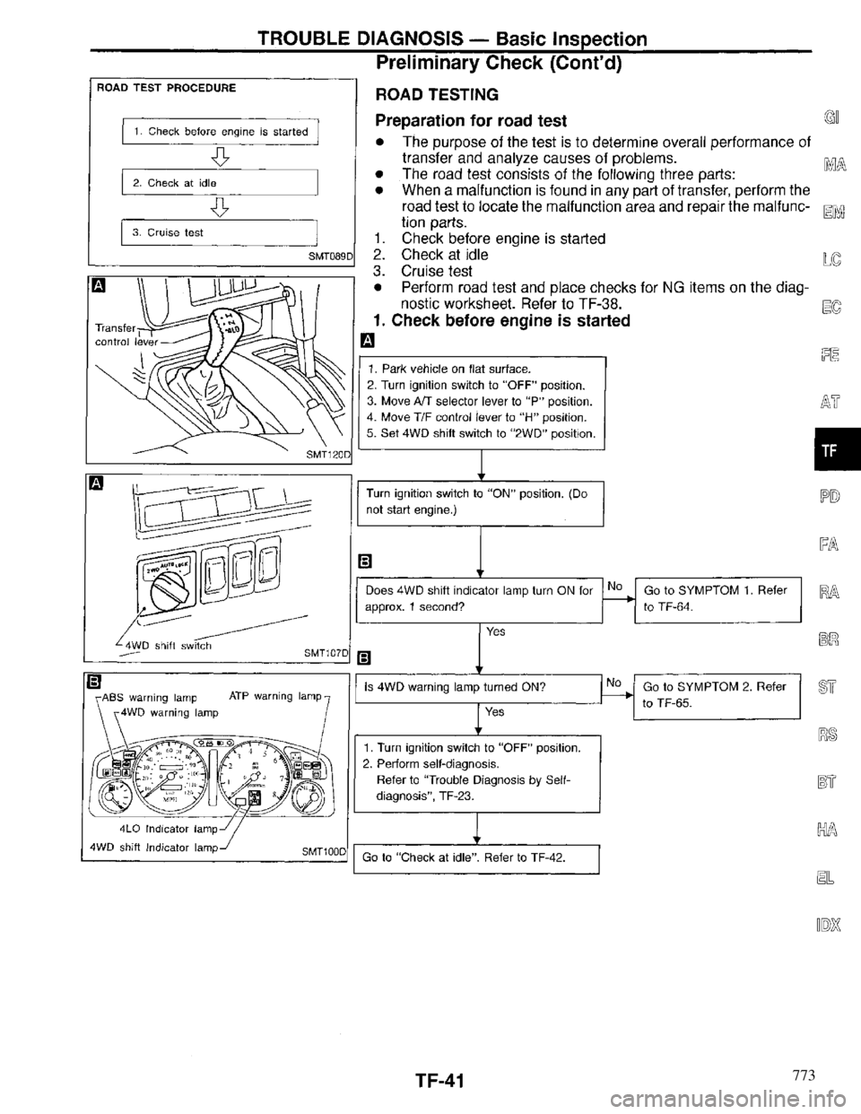 INFINITI QX4 1997 Factory Service Manual 773 INFINITI QX4 1997 Factory Service Manual 773