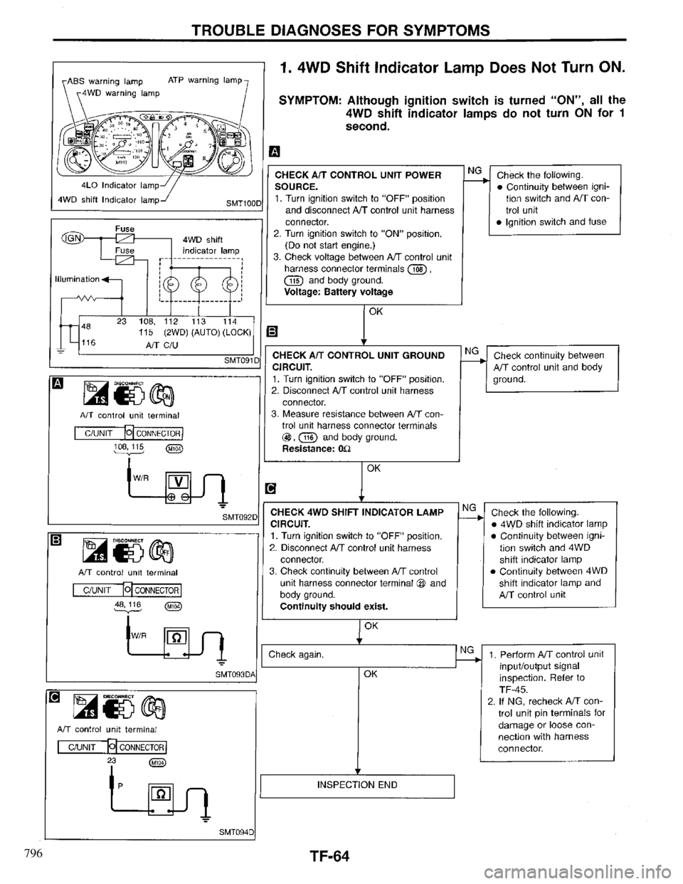 INFINITI QX4 1997 Factory Service Manual 796 INFINITI QX4 1997 Factory Service Manual 796