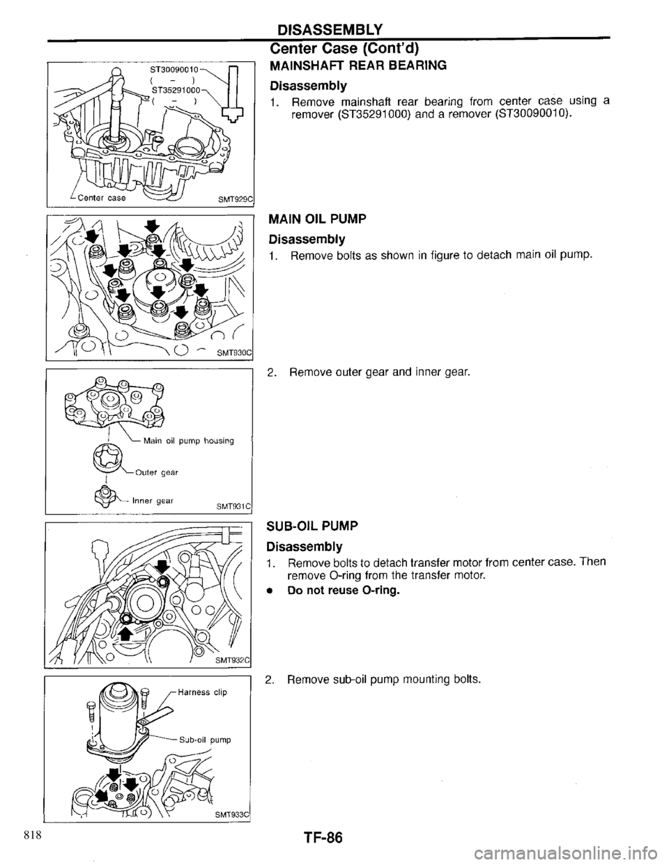 INFINITI QX4 1997 Factory Service Manual 818 INFINITI QX4 1997 Factory Service Manual 818