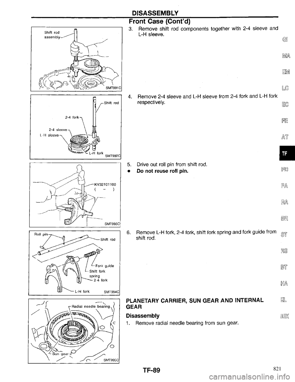 INFINITI QX4 1997 Factory Service Manual 821 INFINITI QX4 1997 Factory Service Manual 821