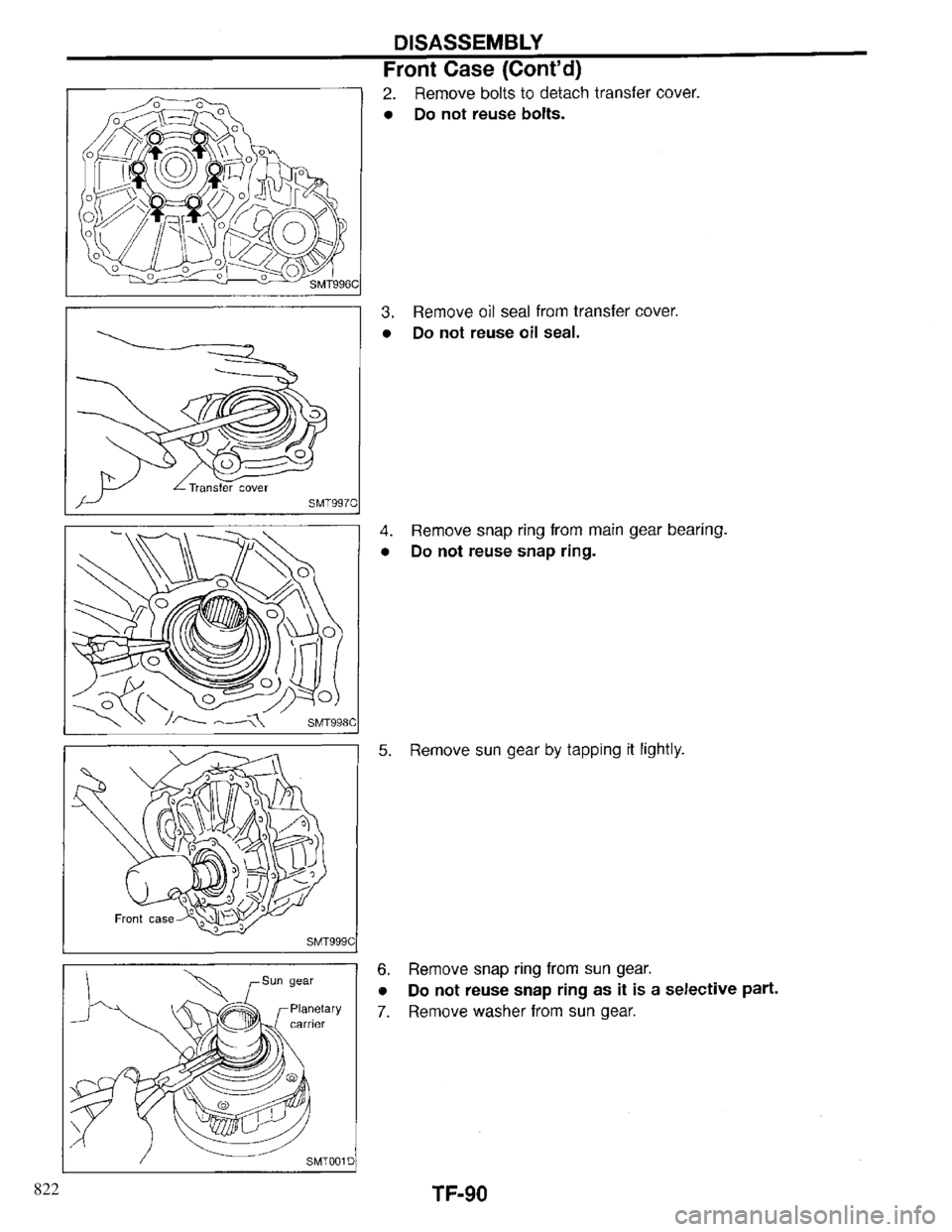 INFINITI QX4 1997 Factory Service Manual 822 INFINITI QX4 1997 Factory Service Manual 822