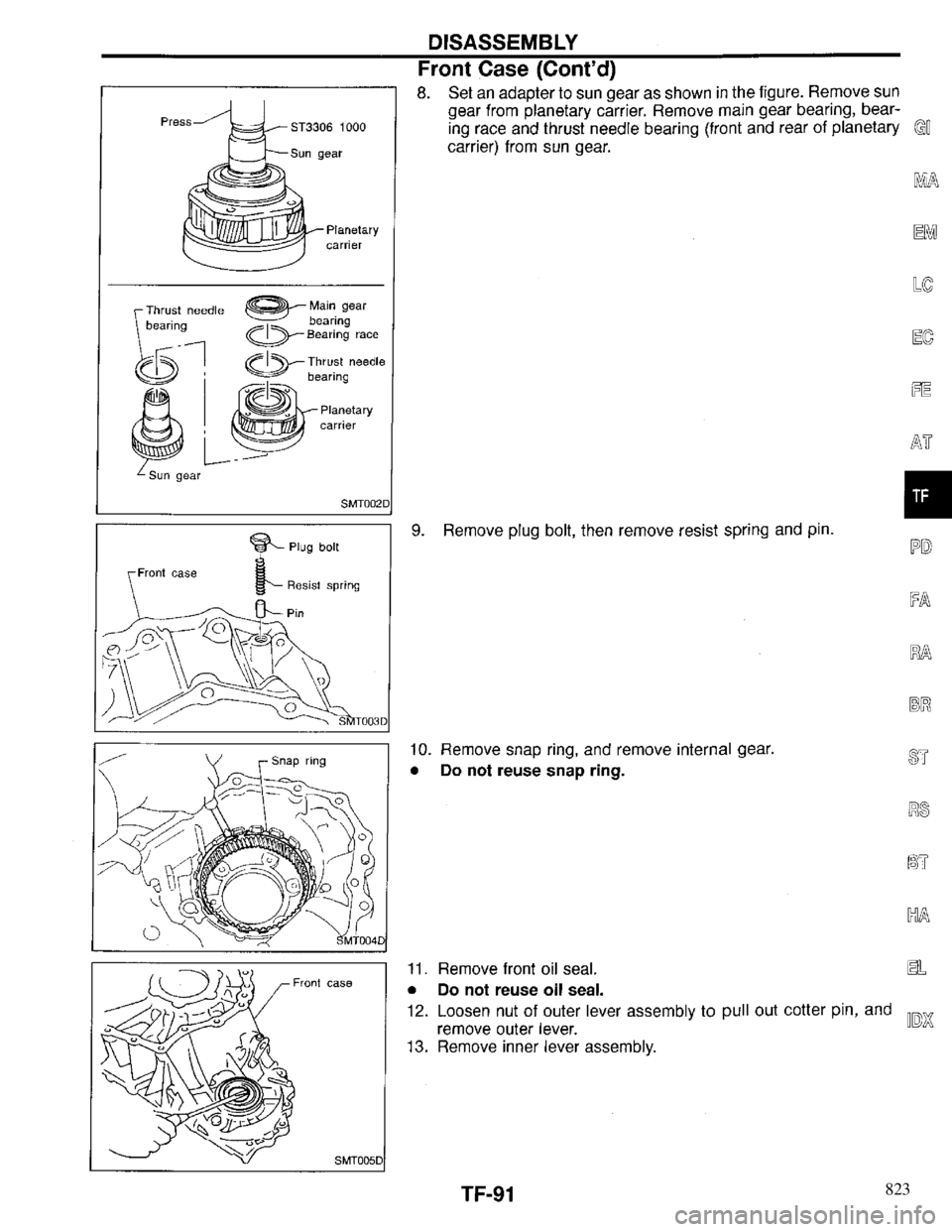 INFINITI QX4 1997 Factory Service Manual 823 INFINITI QX4 1997 Factory Service Manual 823