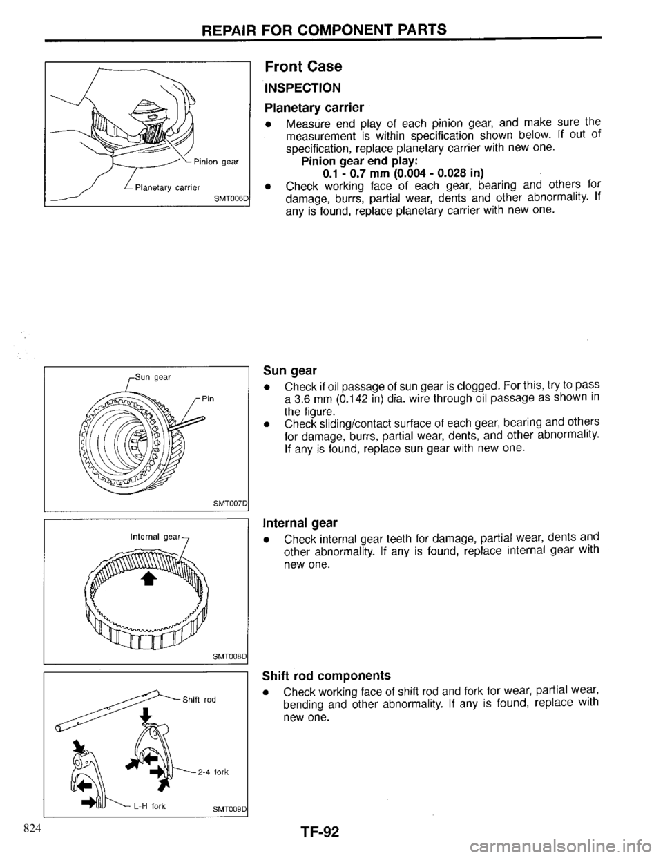 INFINITI QX4 1997 Factory Service Manual 824 INFINITI QX4 1997 Factory Service Manual 824