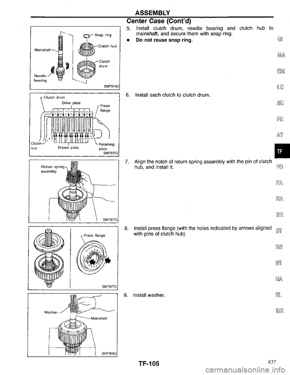 INFINITI QX4 1997 Factory Service Manual 837 INFINITI QX4 1997 Factory Service Manual 837