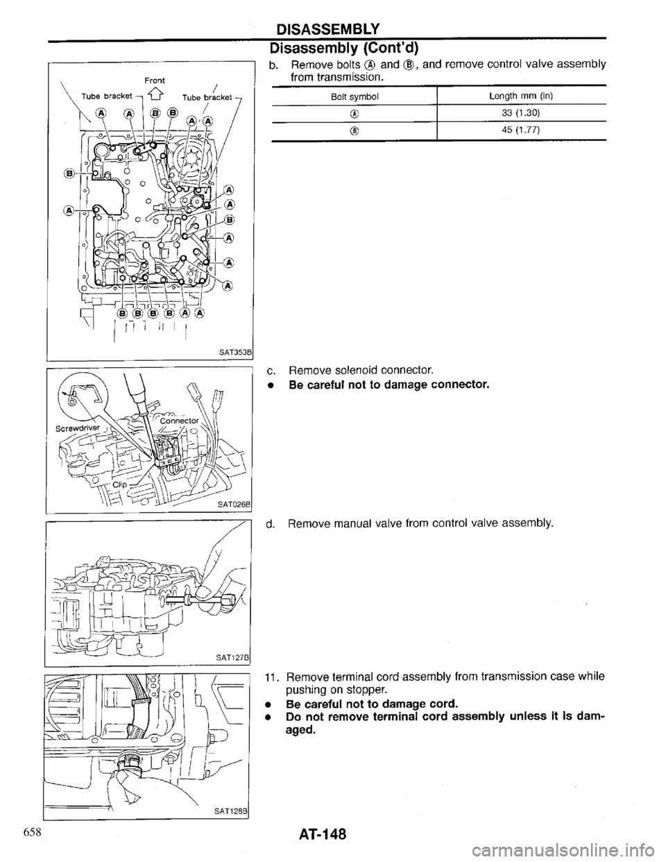 INFINITI QX4 1997 Factory Service Manual 658 INFINITI QX4 1997 Factory Service Manual 658