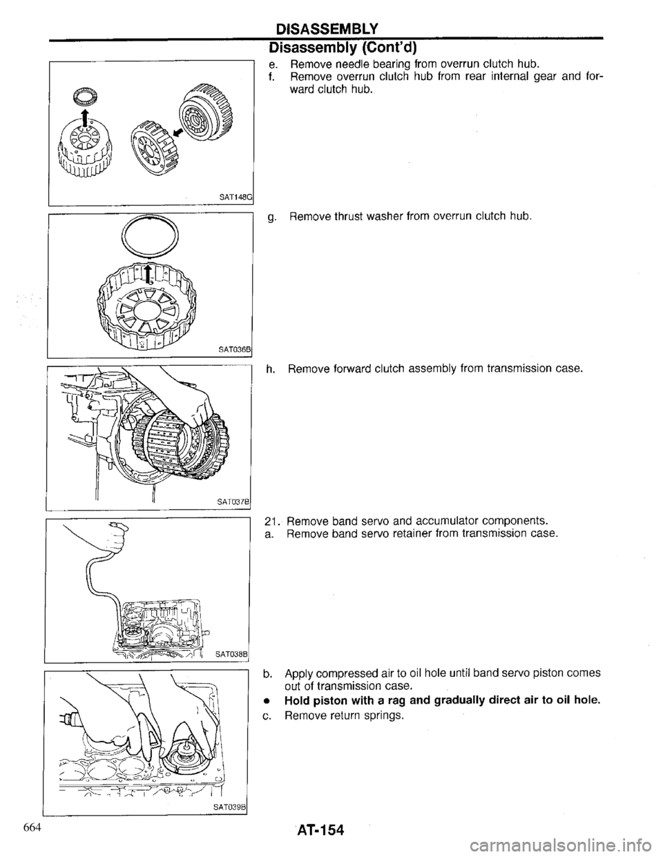 INFINITI QX4 1997 Factory Service Manual 664 INFINITI QX4 1997 Factory Service Manual 664