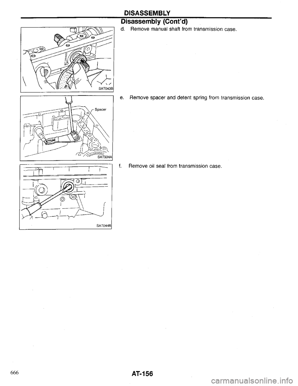 INFINITI QX4 1997 Factory Service Manual 666 INFINITI QX4 1997 Factory Service Manual 666