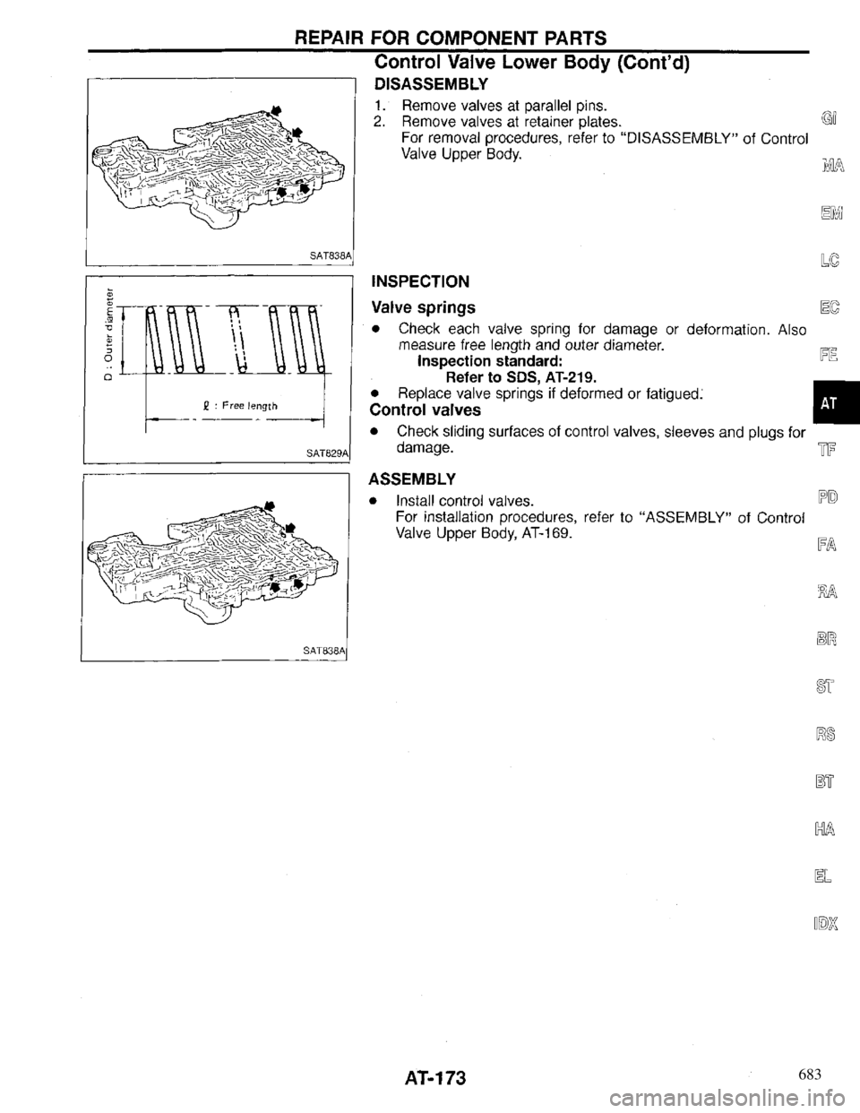 INFINITI QX4 1997 Factory Service Manual 683 INFINITI QX4 1997 Factory Service Manual 683