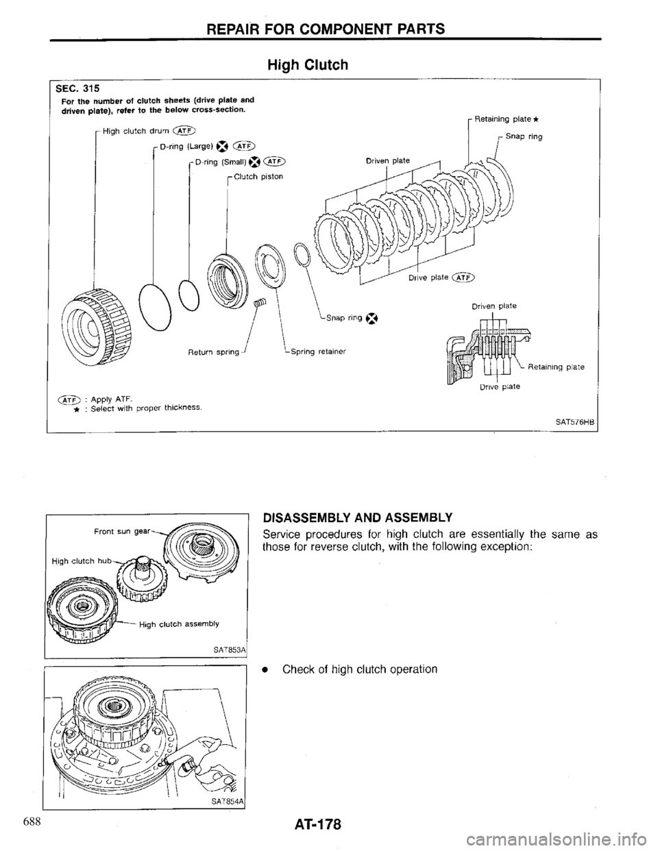 INFINITI QX4 1997 Factory Service Manual 688 INFINITI QX4 1997 Factory Service Manual 688