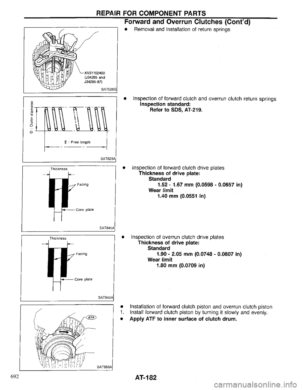 INFINITI QX4 1997 Factory Service Manual 692 INFINITI QX4 1997 Factory Service Manual 692