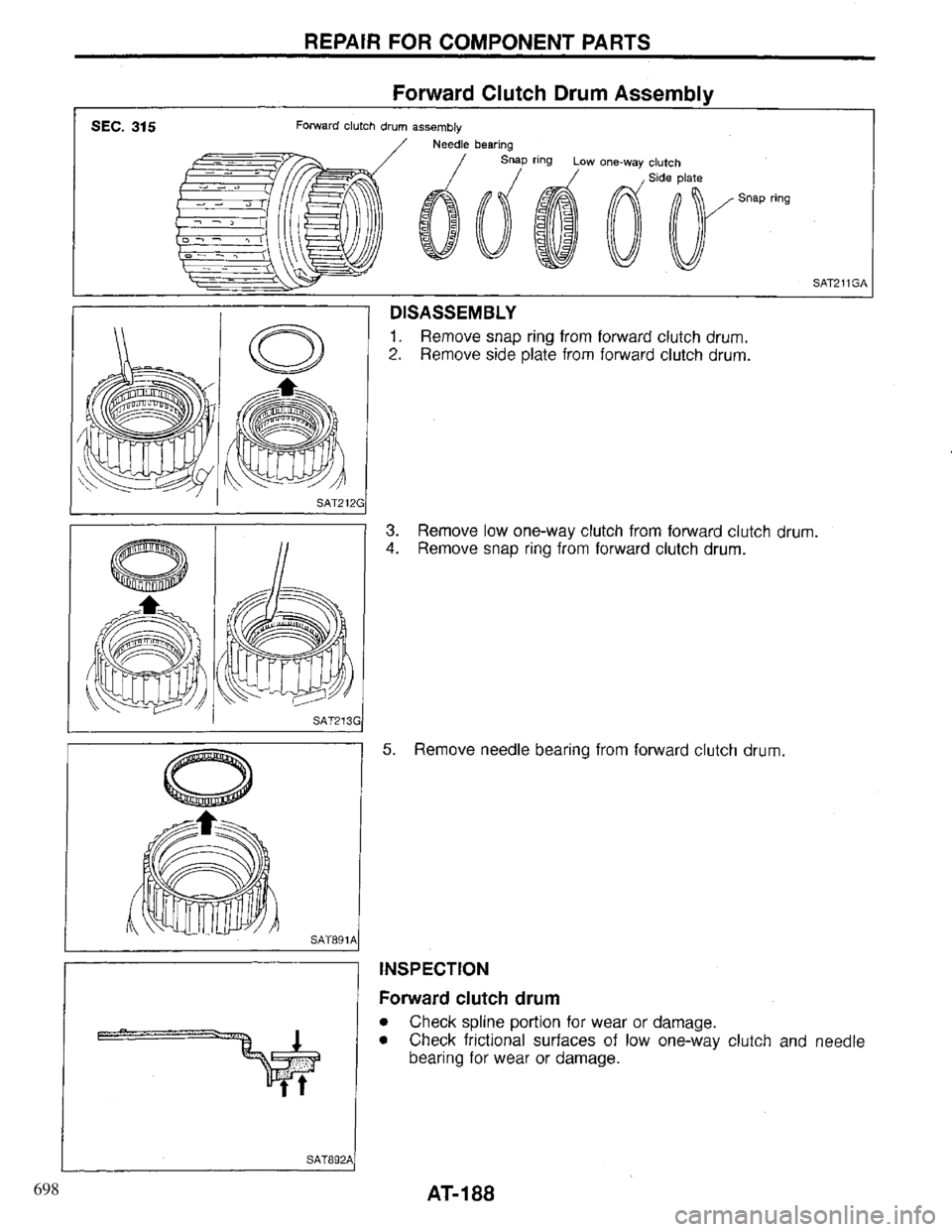 INFINITI QX4 1997 Factory Service Manual 698 INFINITI QX4 1997 Factory Service Manual 698