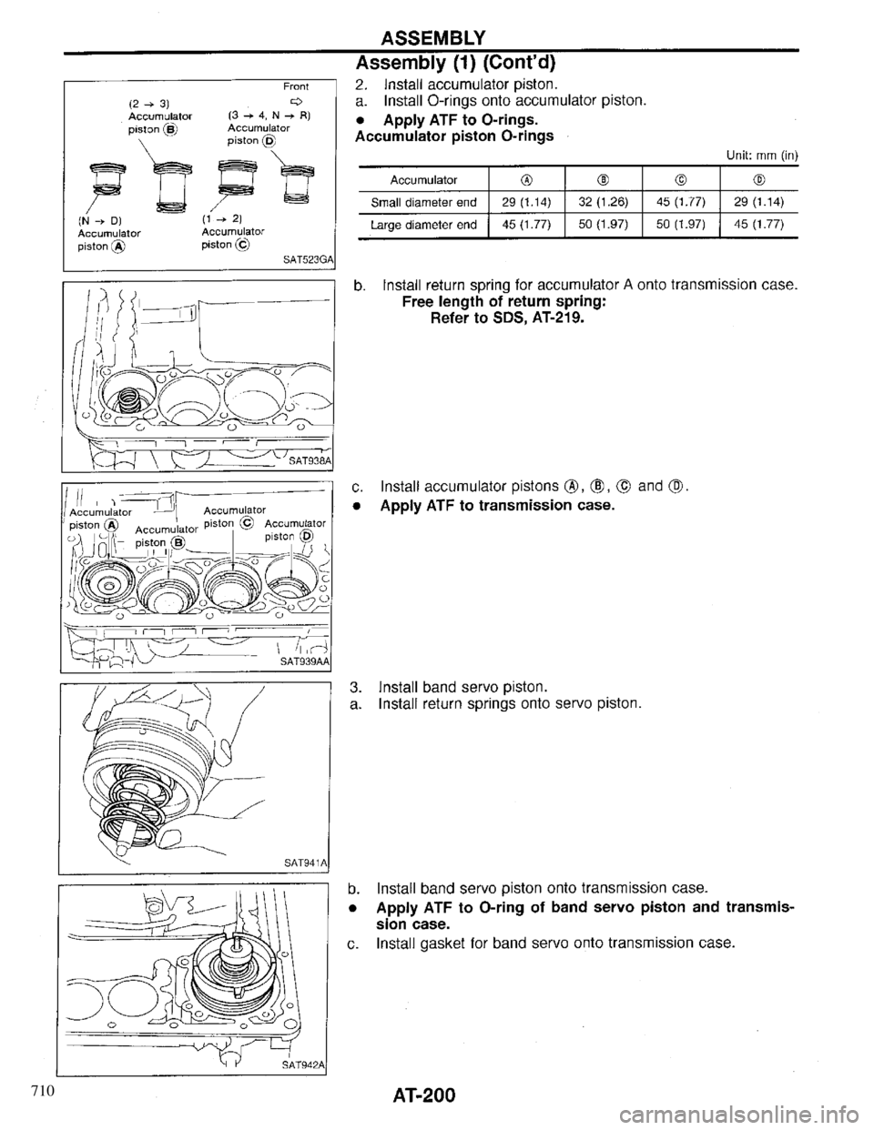 INFINITI QX4 1997 Factory Service Manual 710 INFINITI QX4 1997 Factory Service Manual 710