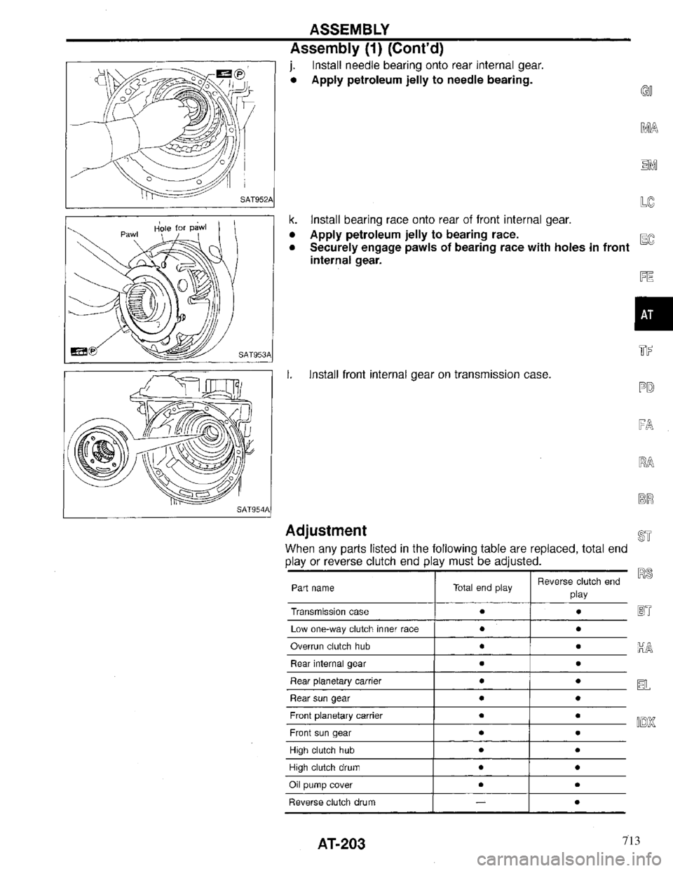 INFINITI QX4 1997 Factory Service Manual 713 INFINITI QX4 1997 Factory Service Manual 713