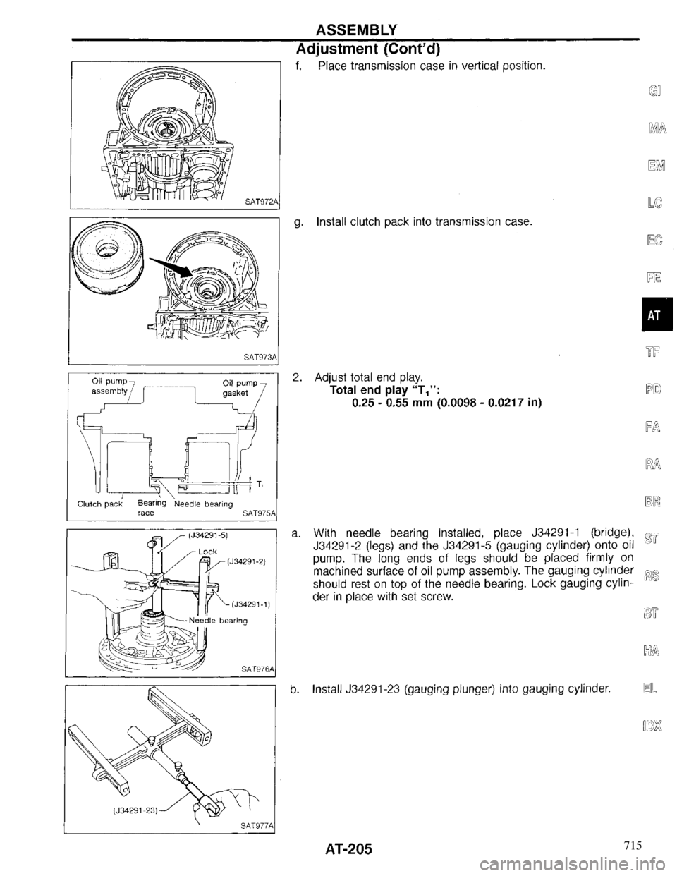 INFINITI QX4 1997 Factory Service Manual 715 INFINITI QX4 1997 Factory Service Manual 715