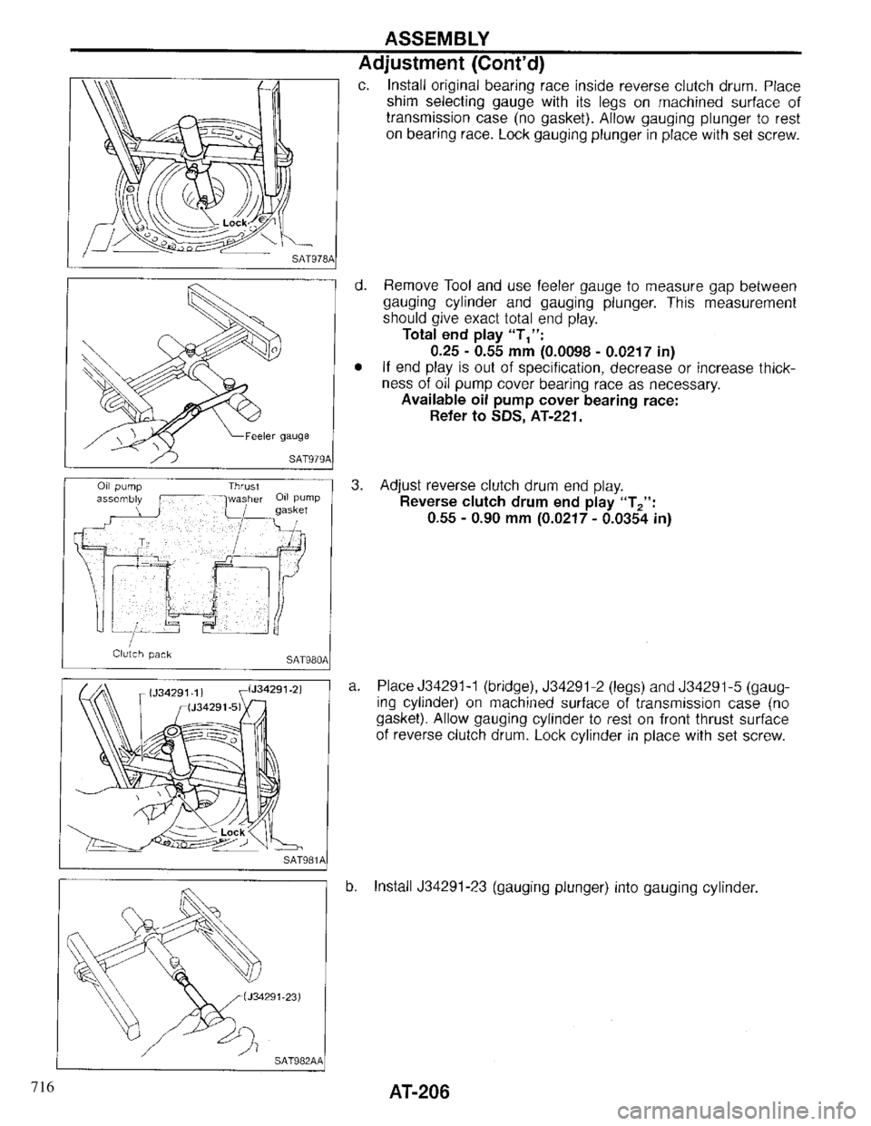 INFINITI QX4 1997 Factory Service Manual 716 INFINITI QX4 1997 Factory Service Manual 716
