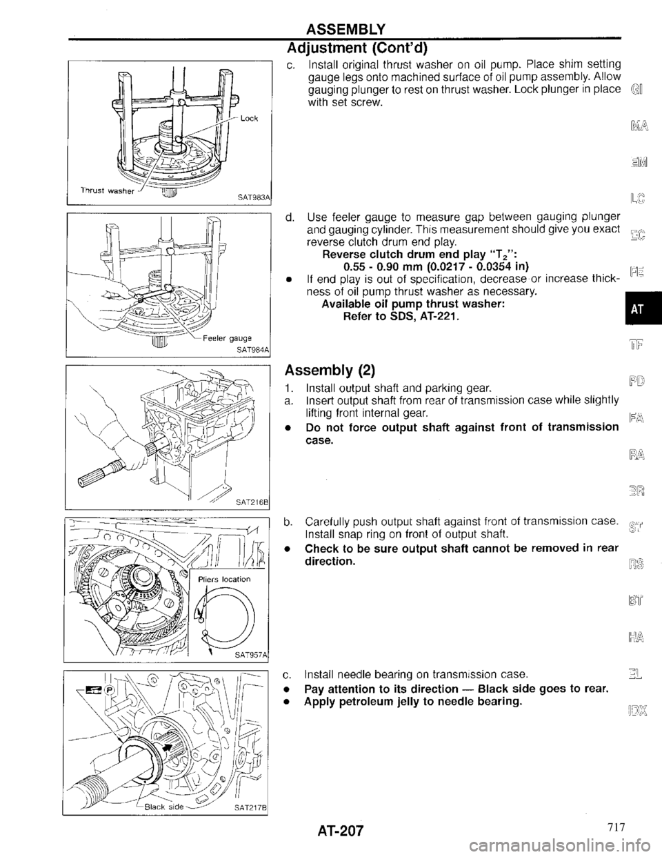 INFINITI QX4 1997 Factory Service Manual 717 INFINITI QX4 1997 Factory Service Manual 717