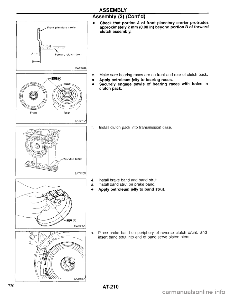 INFINITI QX4 1997 Factory Service Manual 720 INFINITI QX4 1997 Factory Service Manual 720