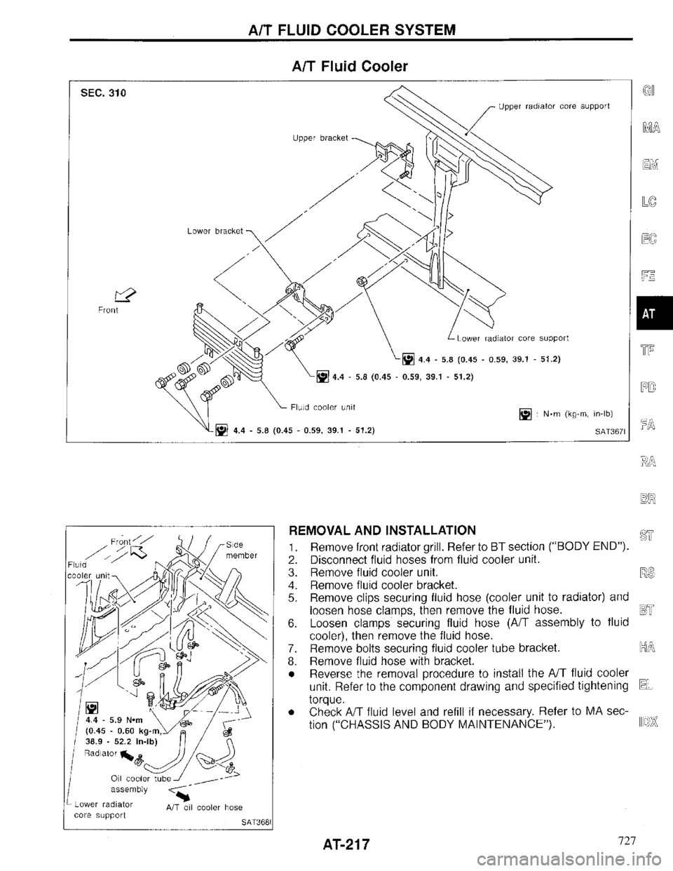 INFINITI QX4 1997 Factory Service Manual 727 INFINITI QX4 1997 Factory Service Manual 727