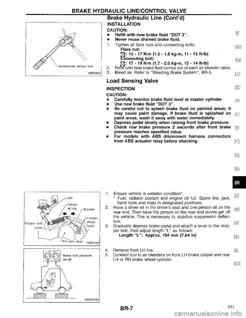 INFINITI QX4 1997 Factory Service Manual 951 INFINITI QX4 1997 Factory Service Manual 951