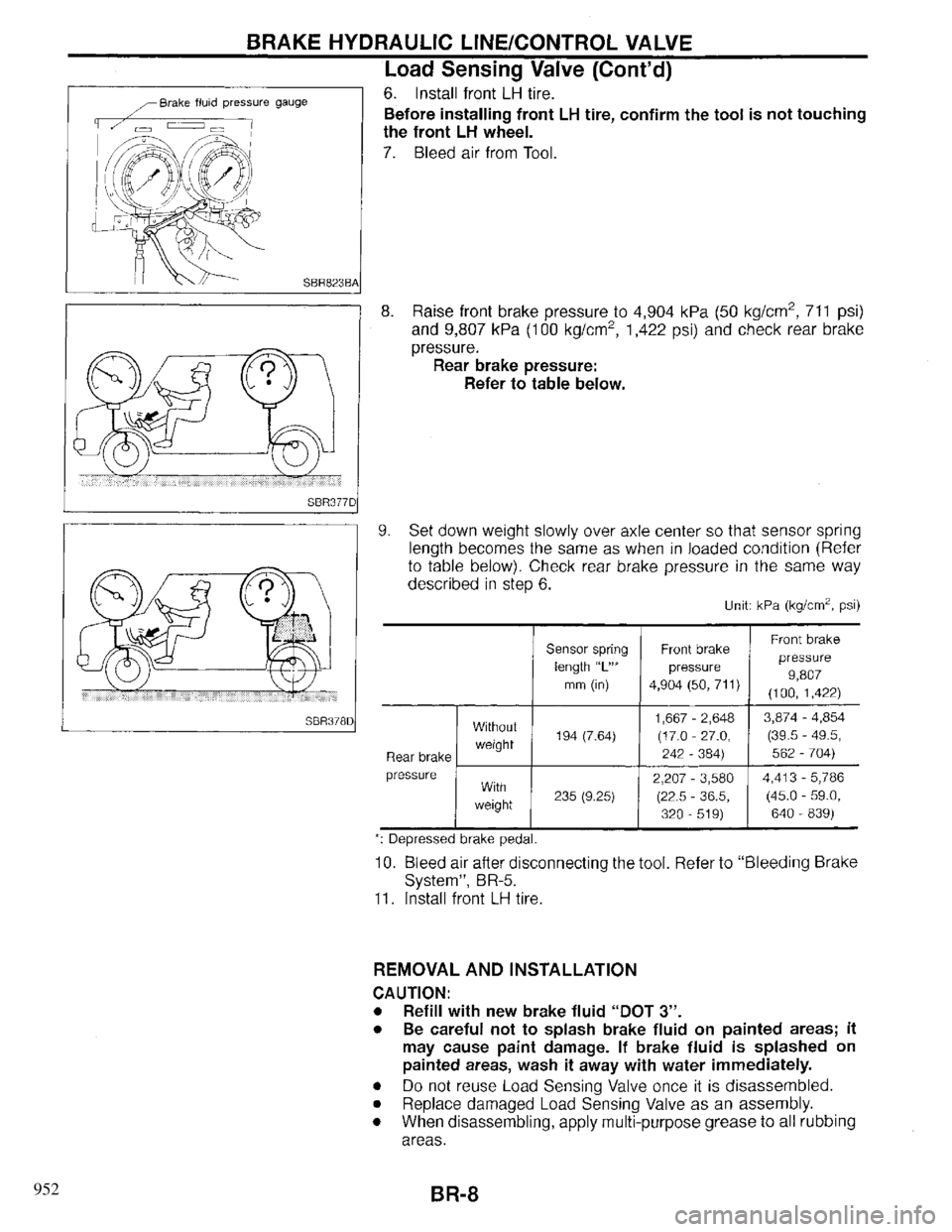 INFINITI QX4 1997 Factory Service Manual 952 INFINITI QX4 1997 Factory Service Manual 952