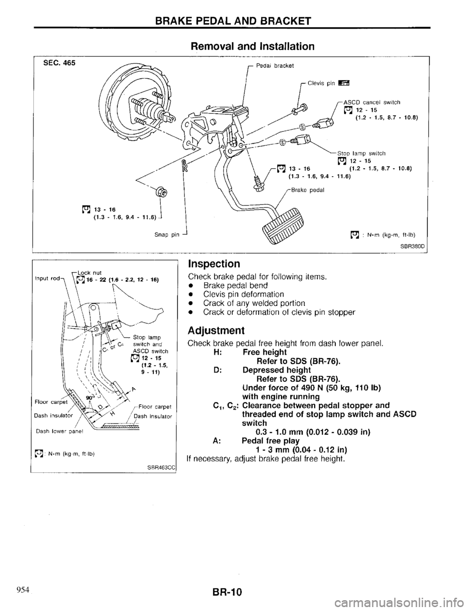 INFINITI QX4 1997 Factory Service Manual 954 INFINITI QX4 1997 Factory Service Manual 954