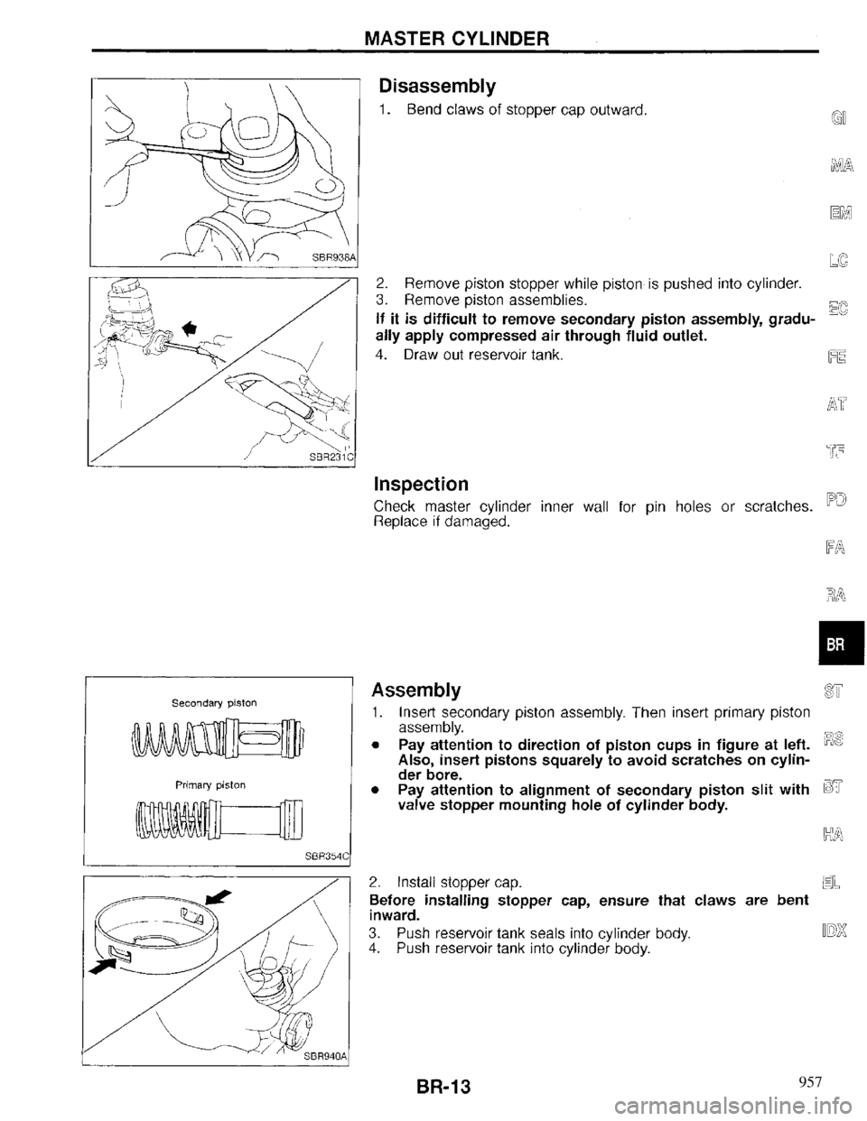 INFINITI QX4 1997 Factory Service Manual 957 INFINITI QX4 1997 Factory Service Manual 957