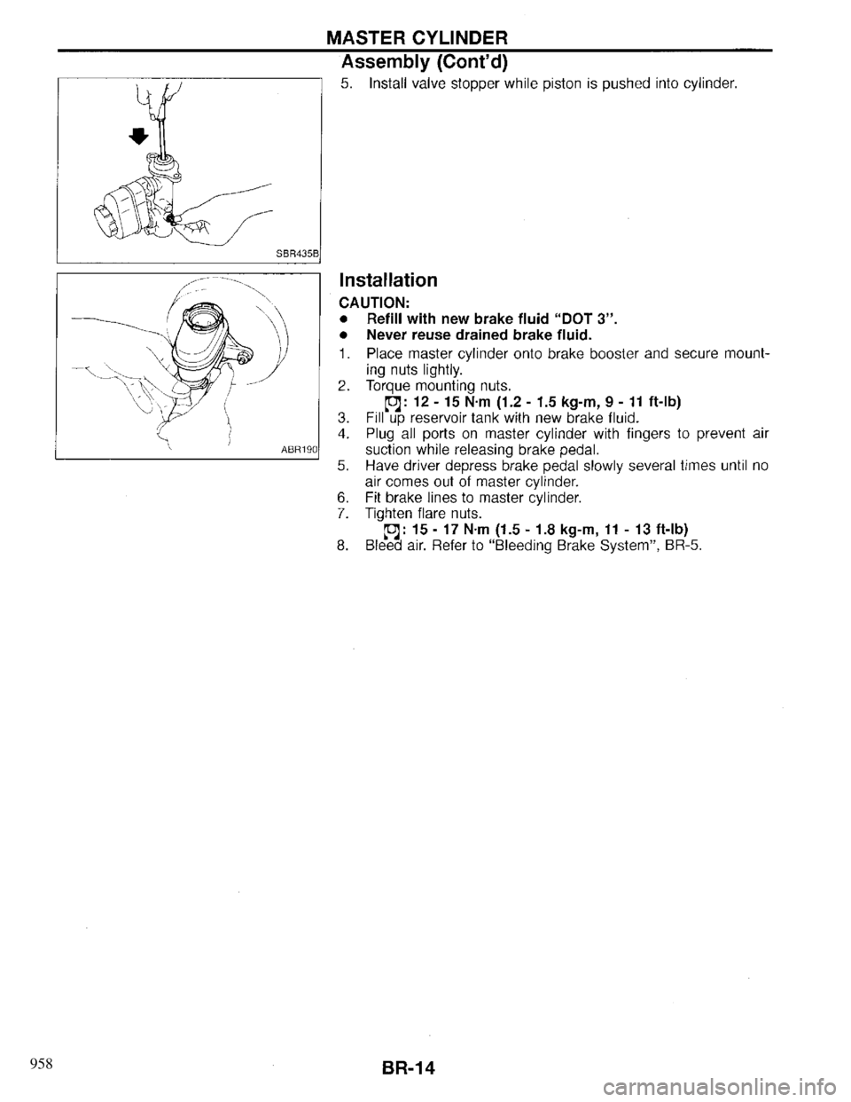 INFINITI QX4 1997 Factory Service Manual 958 INFINITI QX4 1997 Factory Service Manual 958