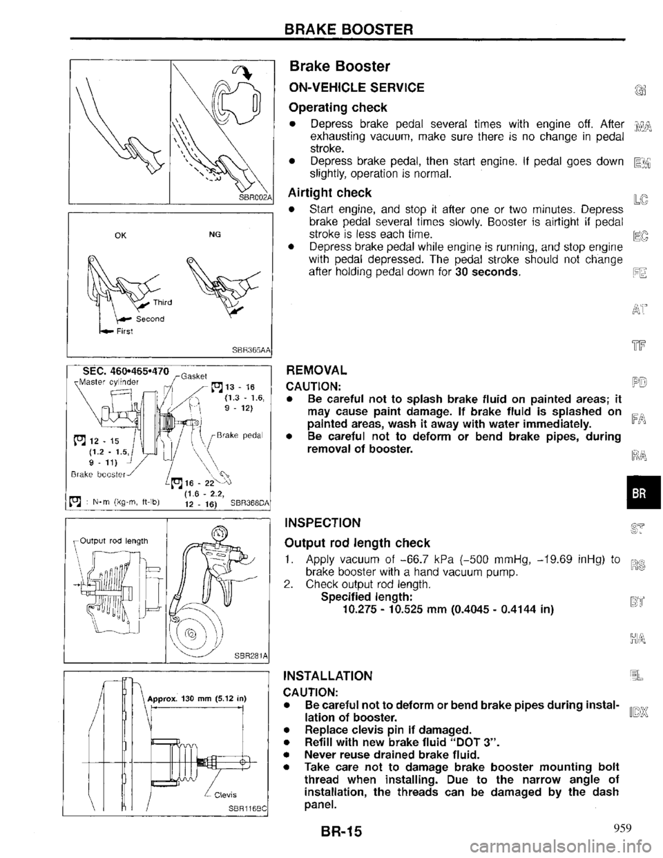 INFINITI QX4 1997 Factory Service Manual 959 INFINITI QX4 1997 Factory Service Manual 959