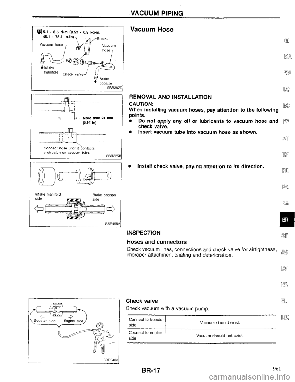 INFINITI QX4 1997 Factory Service Manual 961 INFINITI QX4 1997 Factory Service Manual 961