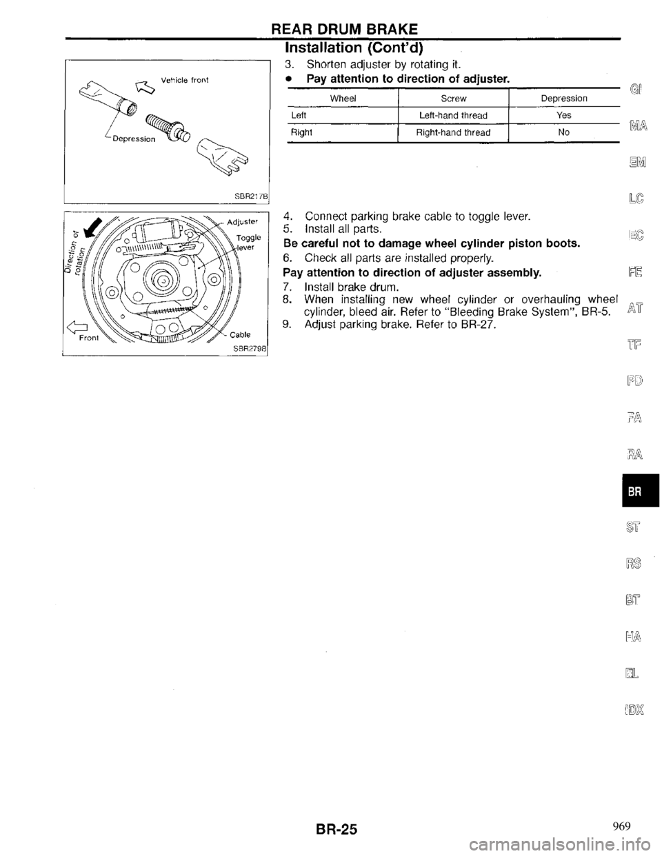INFINITI QX4 1997 Factory Service Manual 969 INFINITI QX4 1997 Factory Service Manual 969