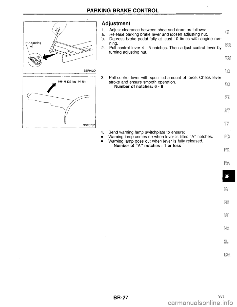 INFINITI QX4 1997 Factory Service Manual 971 INFINITI QX4 1997 Factory Service Manual 971