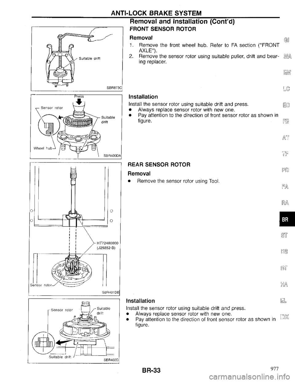 INFINITI QX4 1997 Factory Service Manual 977 INFINITI QX4 1997 Factory Service Manual 977