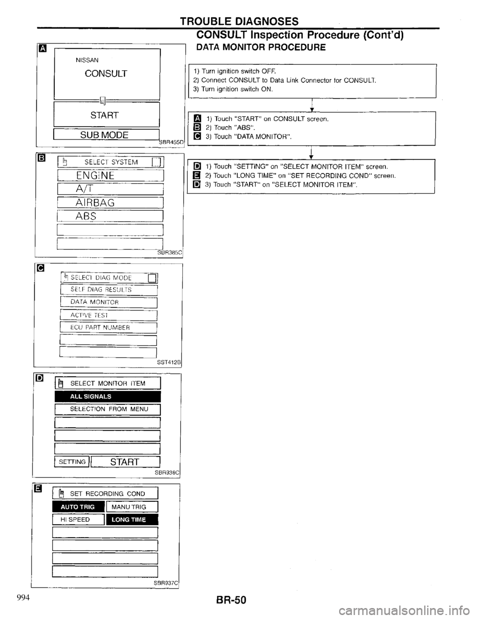 INFINITI QX4 1997 Factory Service Manual 994 INFINITI QX4 1997 Factory Service Manual 994