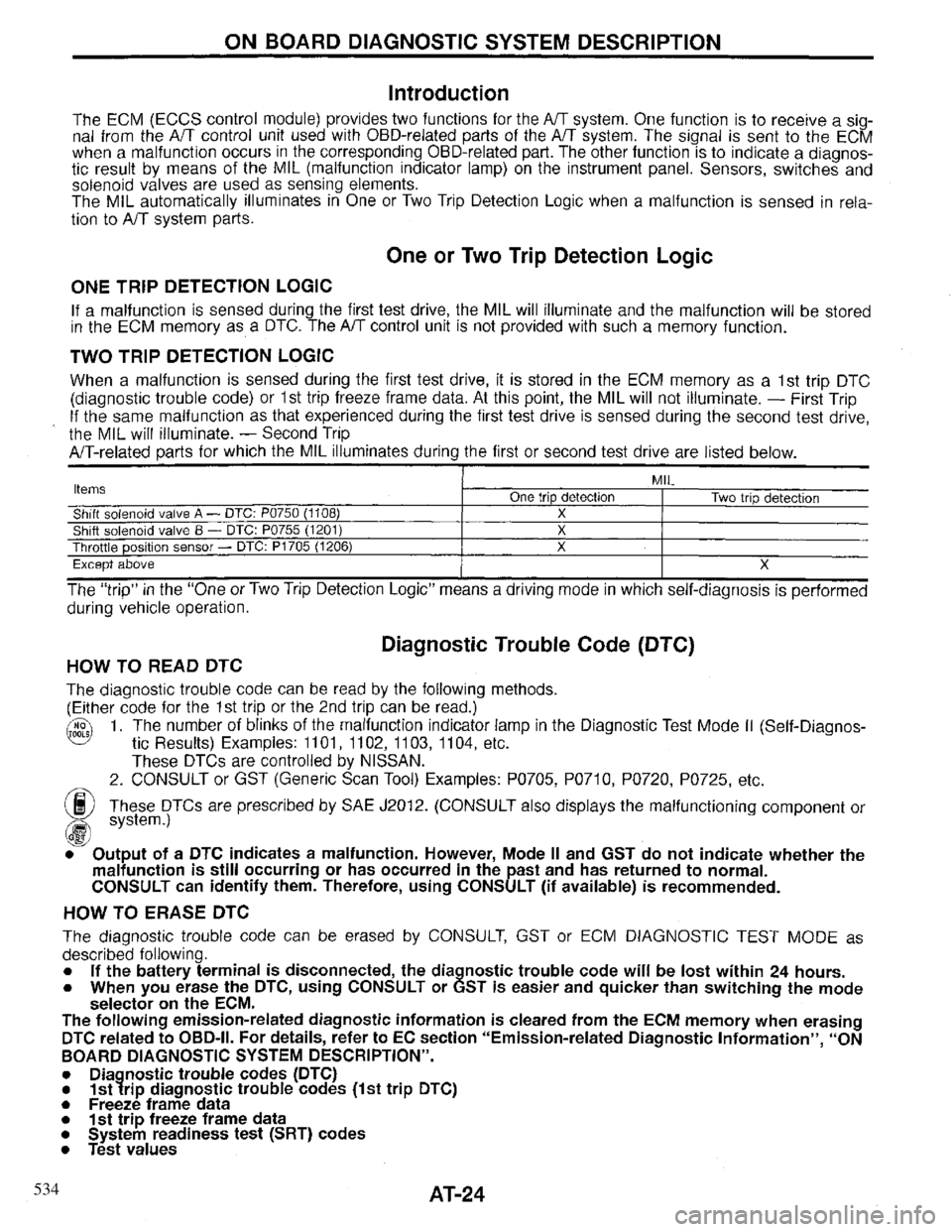 INFINITI QX4 1997 Factory Owners Manual 534 INFINITI QX4 1997 Factory Owners Manual 534