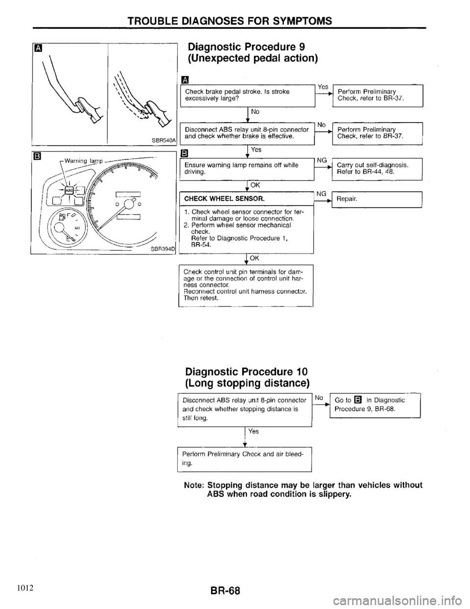 INFINITI QX4 1997  Factory Service Manual 1012 