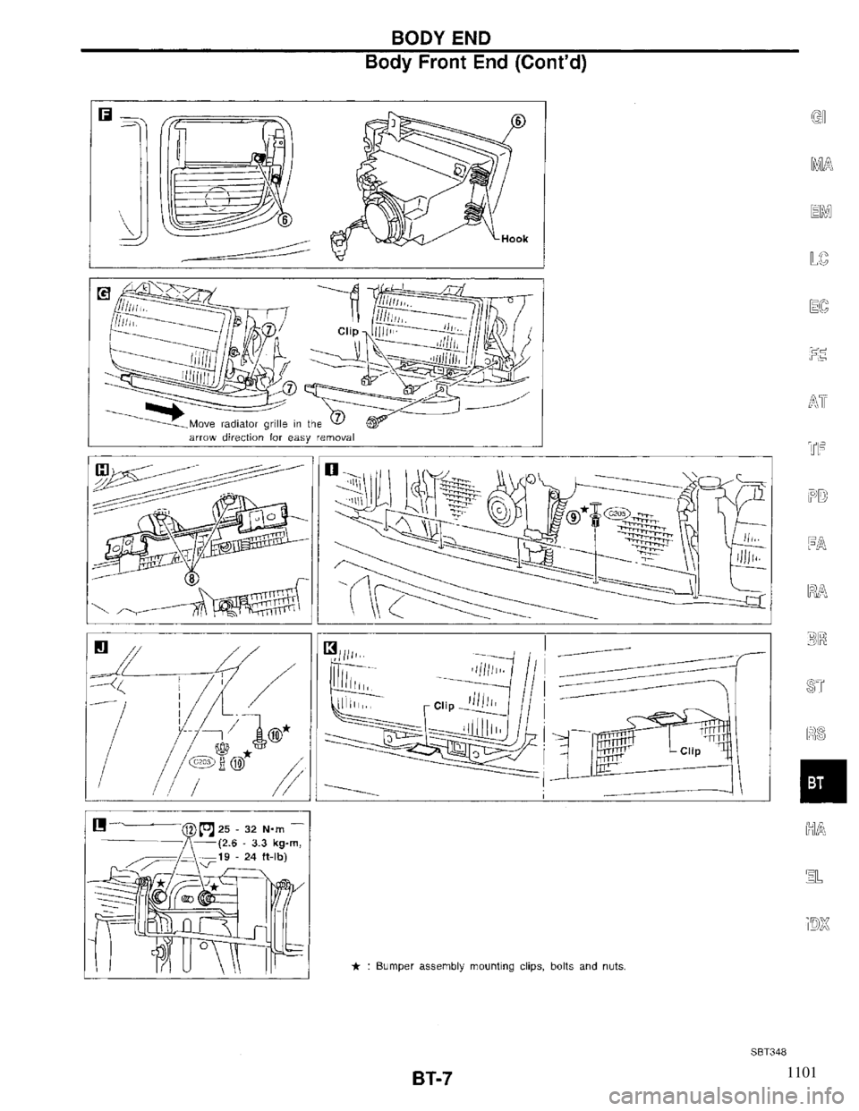 INFINITI QX4 1997  Factory Service Manual 1101 
