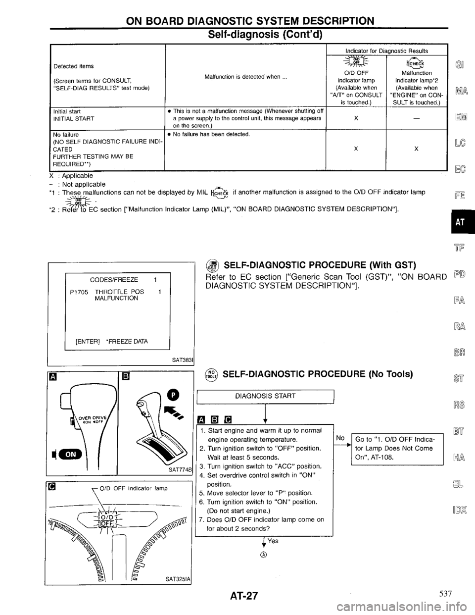 INFINITI QX4 1997  Factory Owners Guide 537 