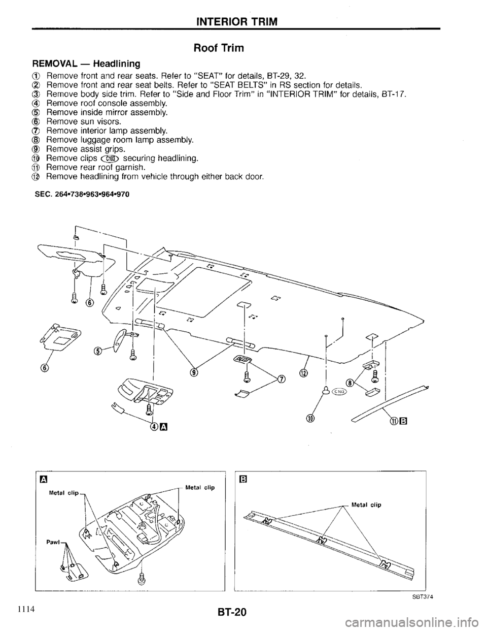 INFINITI QX4 1997  Factory Service Manual 1114 