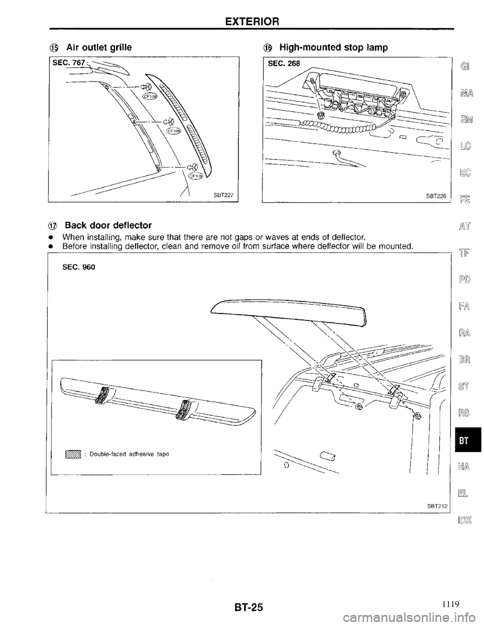INFINITI QX4 1997  Factory Service Manual 1119 