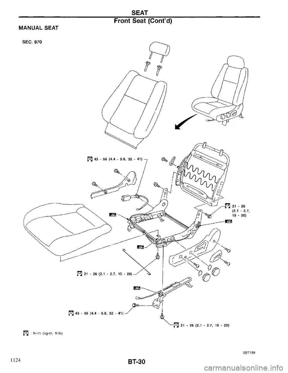 INFINITI QX4 1997 Factory Service Manual 1124 INFINITI QX4 1997 Factory Service Manual 1124