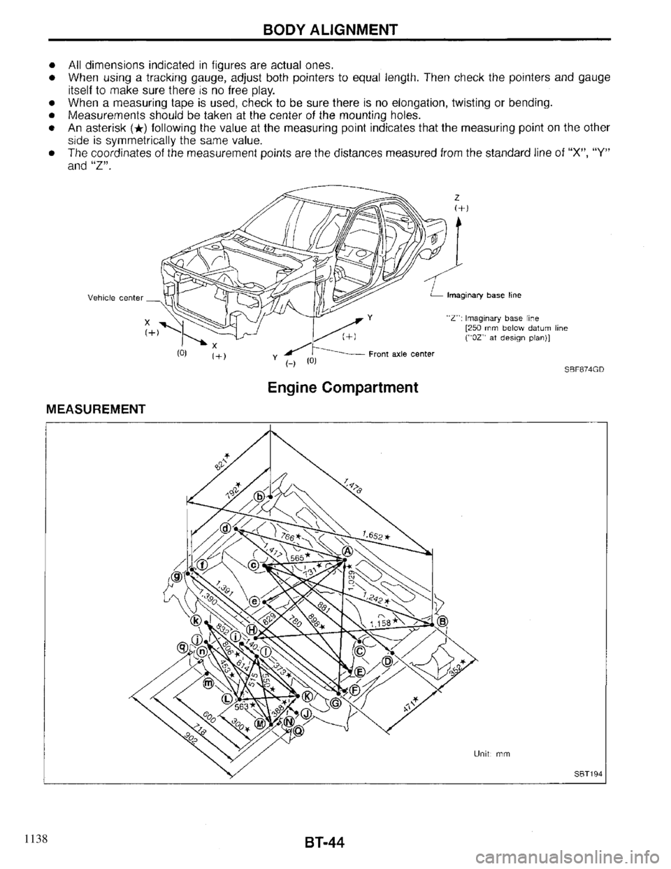 INFINITI QX4 1997 Factory Service Manual 1138 INFINITI QX4 1997 Factory Service Manual 1138