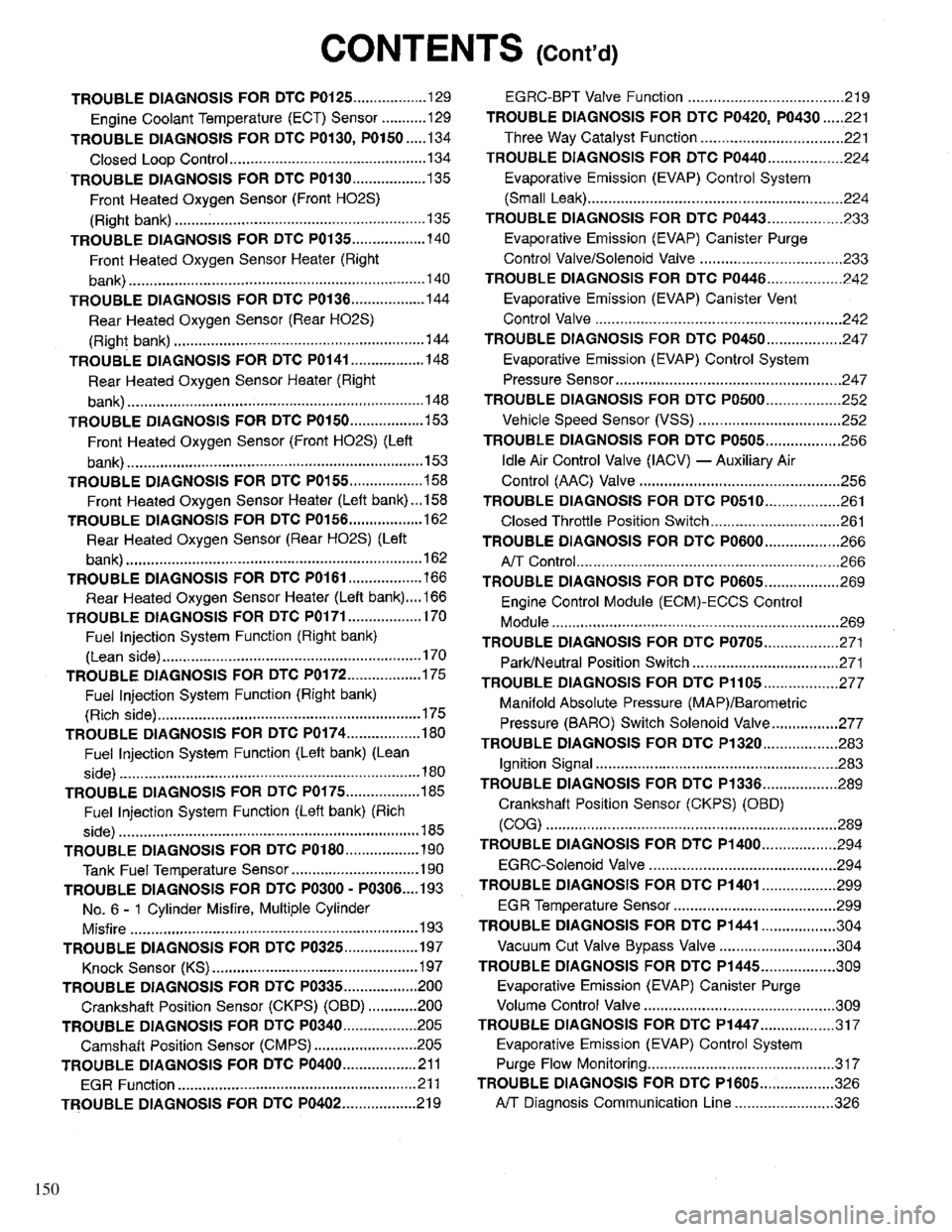 INFINITI QX4 1997 Factory Service Manual 150 INFINITI QX4 1997 Factory Service Manual 150