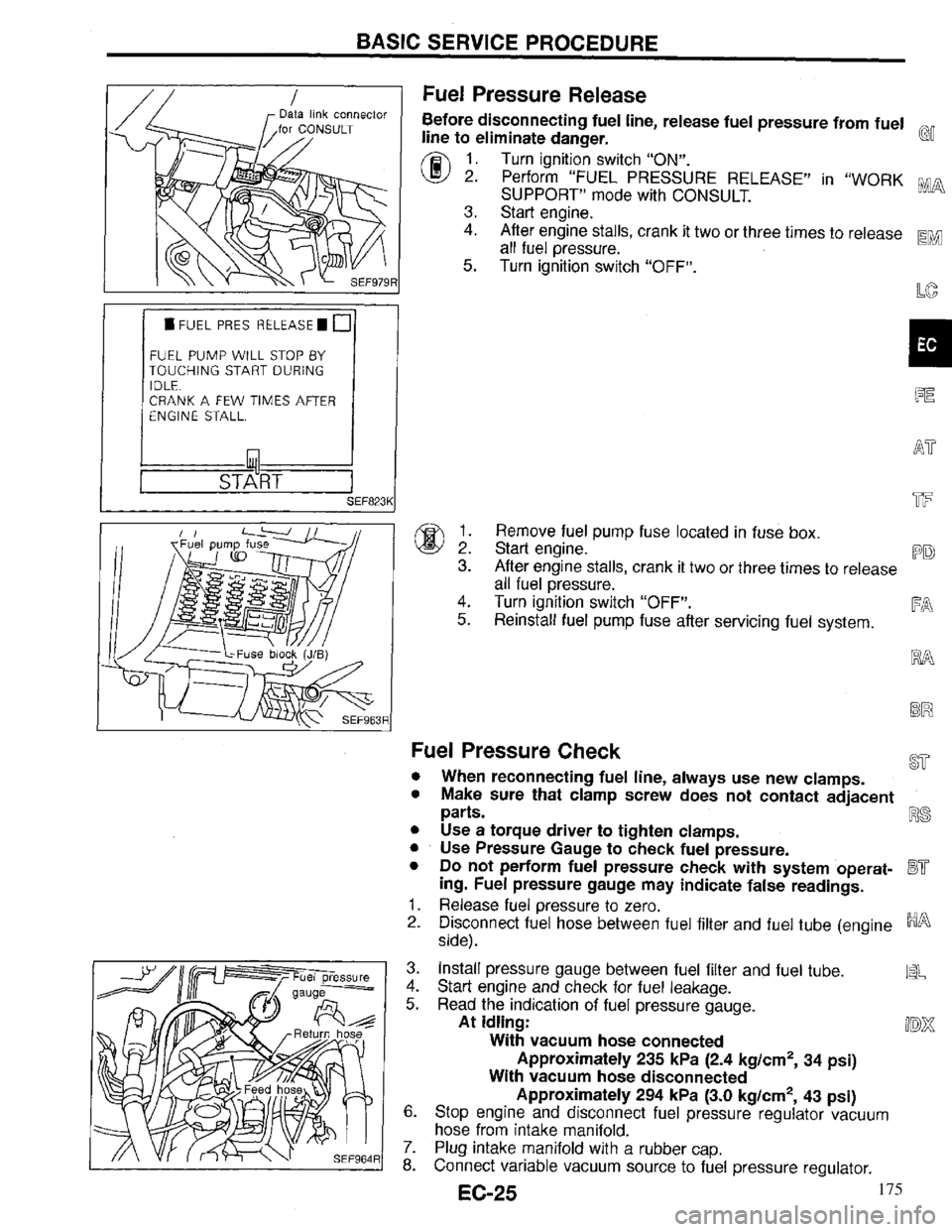 INFINITI QX4 1997  Factory Service Manual 175 