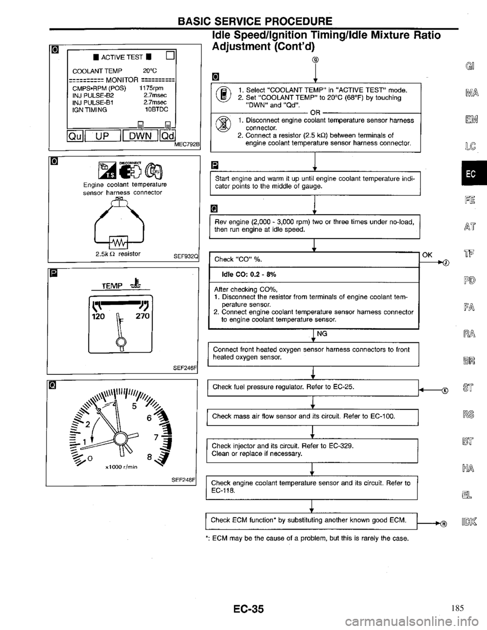INFINITI QX4 1997  Factory Service Manual 185 